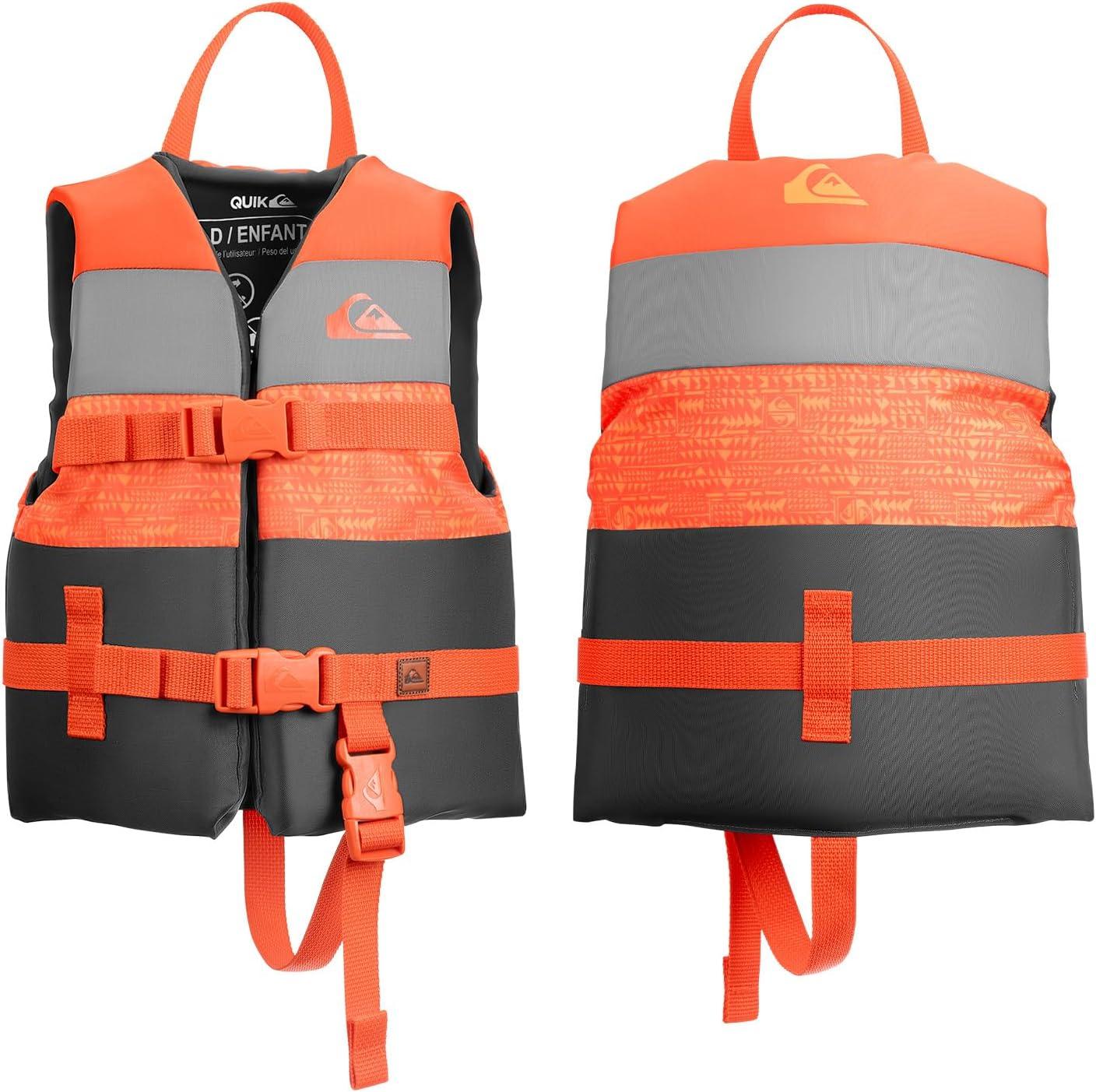 imageQUIKSILVER USCG Approved Life Jacket for YouthKidsInfant Lightweight EPE Foam Type III PFD with QuickRelease Buckles for Pool Lake Kayaking Boating SwimmingOrange