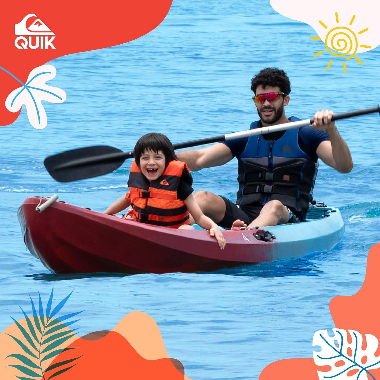 imageQUIKSILVER USCG Approved Life Jacket for YouthKidsInfant Lightweight EPE Foam Type III PFD with QuickRelease Buckles for Pool Lake Kayaking Boating SwimmingOrange
