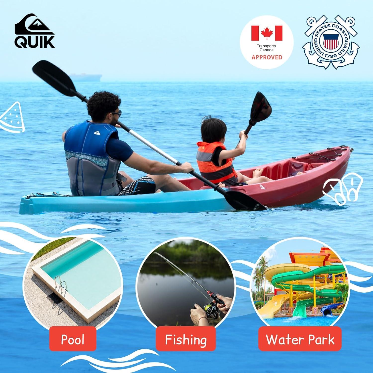 imageQUIKSILVER USCG Approved Life Jacket for YouthKidsInfant Lightweight EPE Foam Type III PFD with QuickRelease Buckles for Pool Lake Kayaking Boating SwimmingOrange