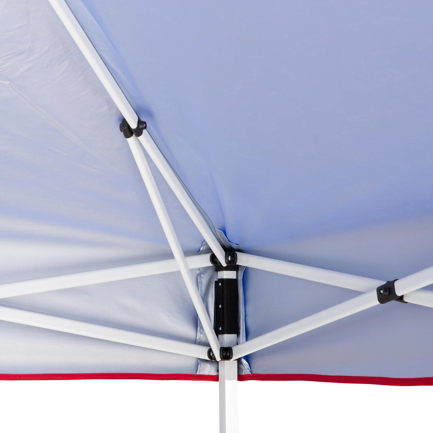 imageQuiksilver 10x10 Pop Up Canopy UPF 50 Outdoor Beach Tent with OnePush Setup Portable Shade Shelter for Beach Tailgate Festivals Camping WaterResistant Folding Gazebo with Wheeled BagPop Up Canopy