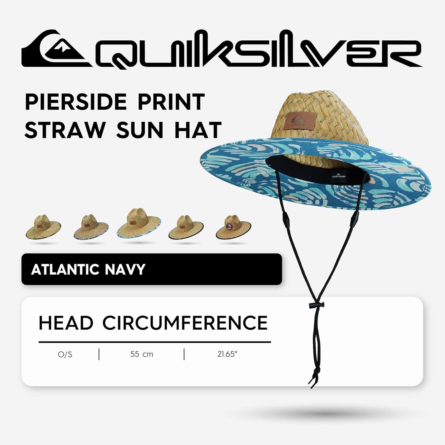 imageQuiksilver Boys Pierside Print Straw Sun HatAtlantic Navy
