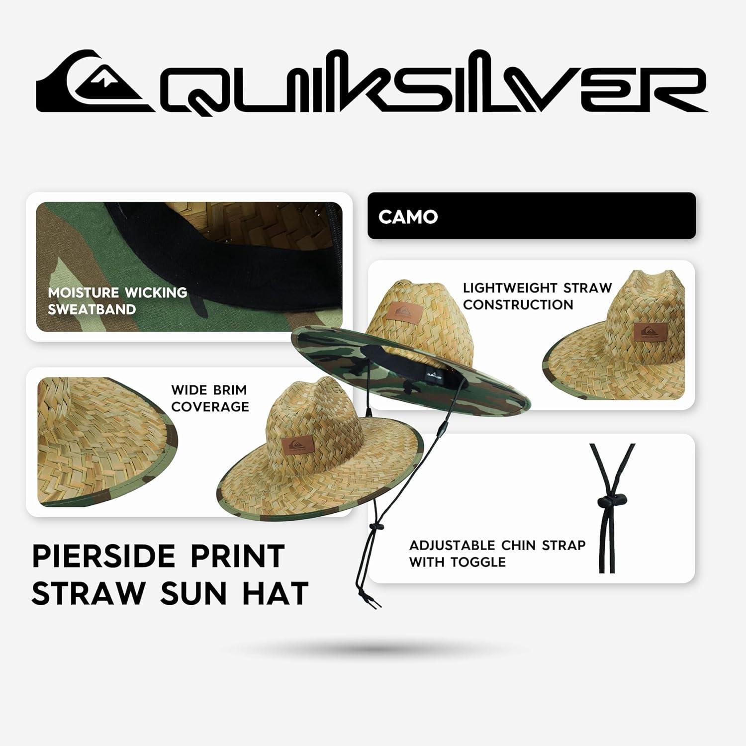 imageQuiksilver Boys Pierside Print Straw Sun HatCamo