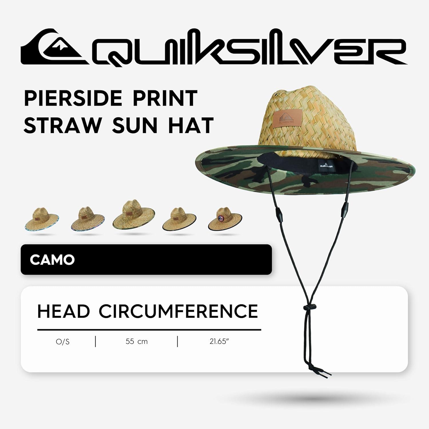 imageQuiksilver Boys Pierside Print Straw Sun HatCamo