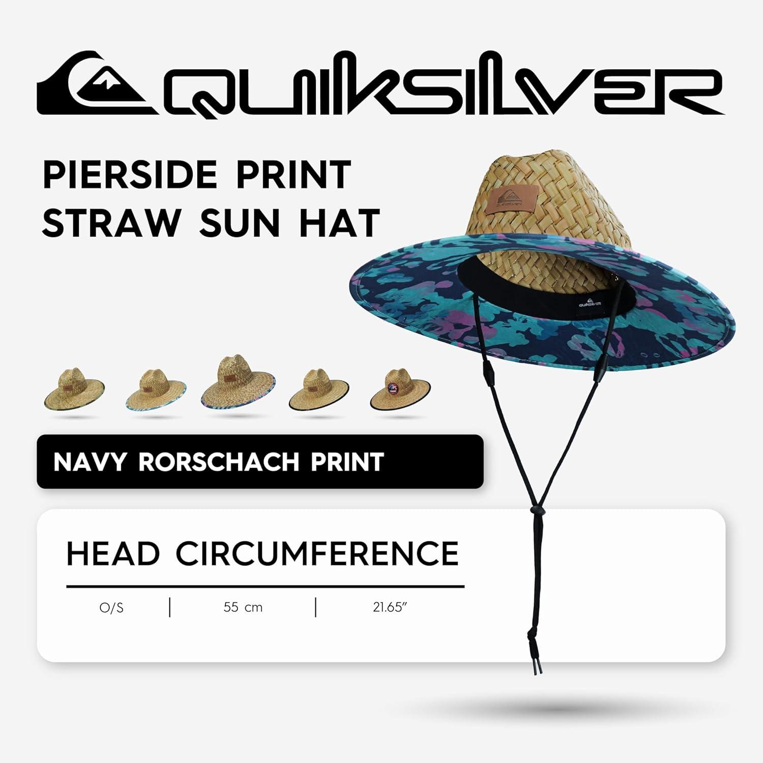 imageQuiksilver Boys Pierside Print Straw Sun HatNavy Rorschach