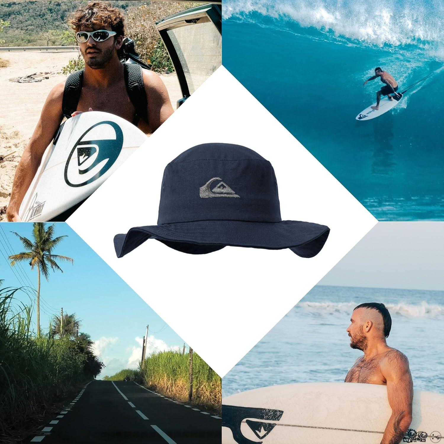 imageQuiksilver Boys Quiksilver Kids Bushmaster Sun Protection Floppy Visor Bucket HatIndia Ink