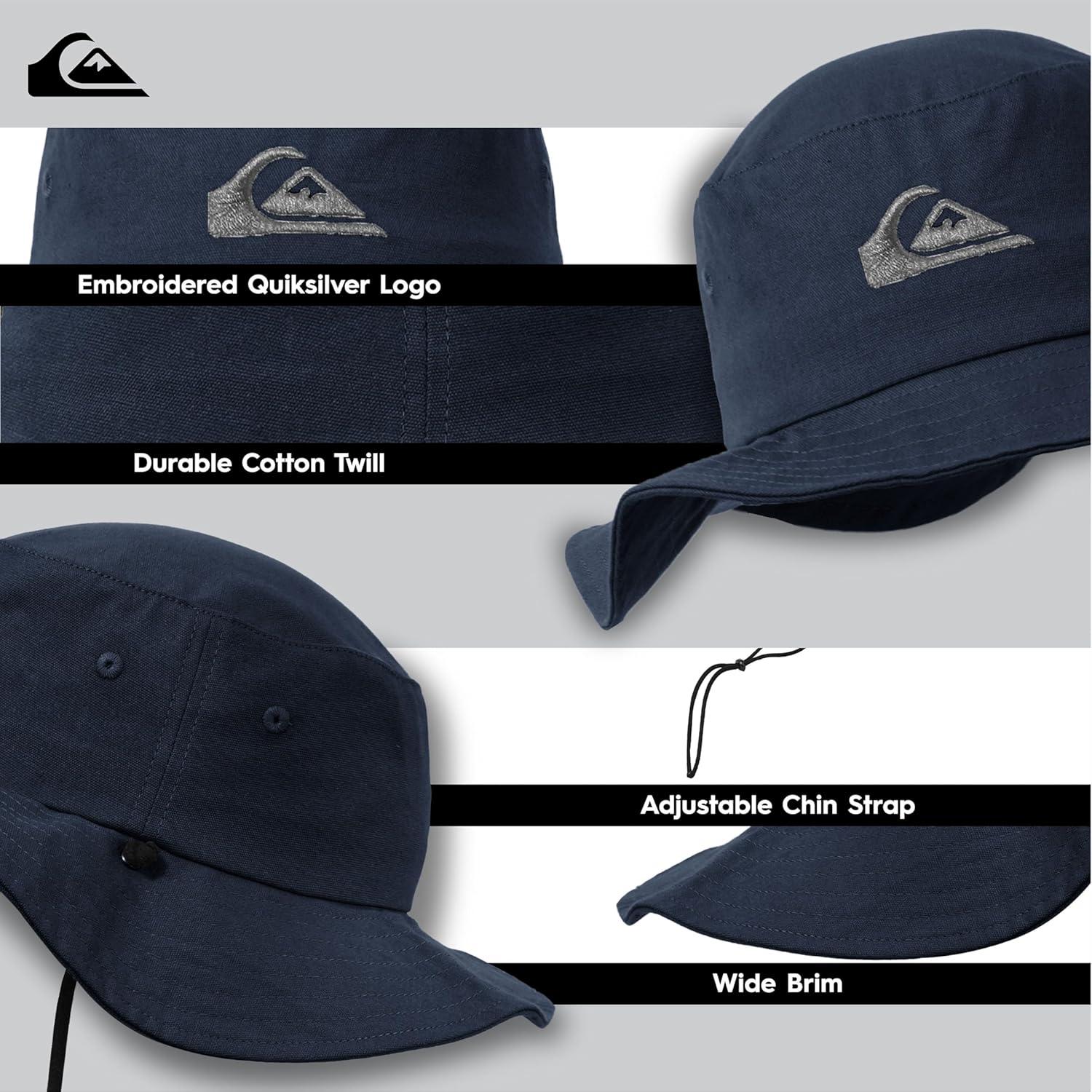 imageQuiksilver Boys Quiksilver Kids Bushmaster Sun Protection Floppy Visor Bucket HatIndia Ink