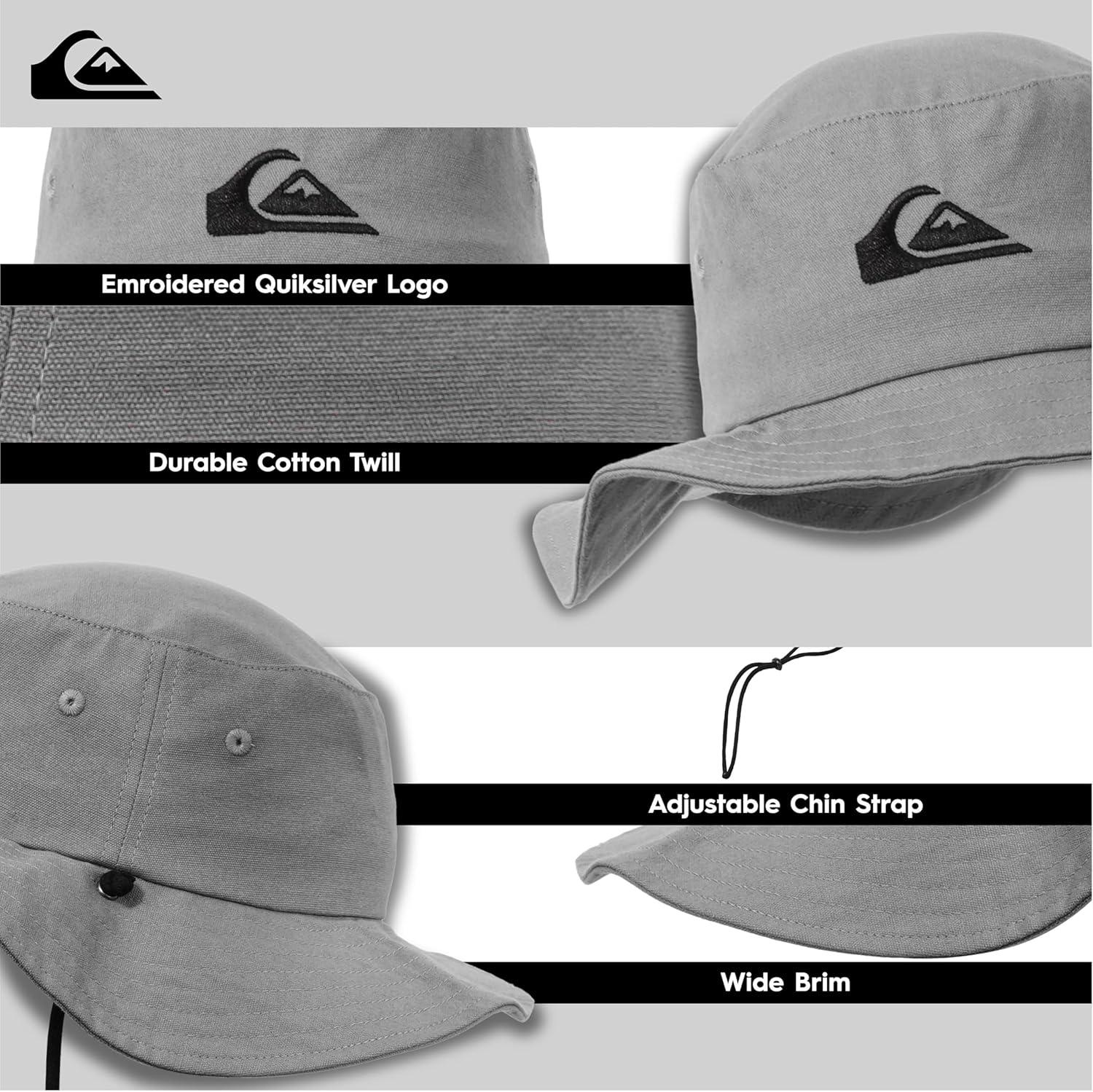 imageQuiksilver Boys Quiksilver Kids Bushmaster Sun Protection Floppy Visor Bucket HatSteeple Gray