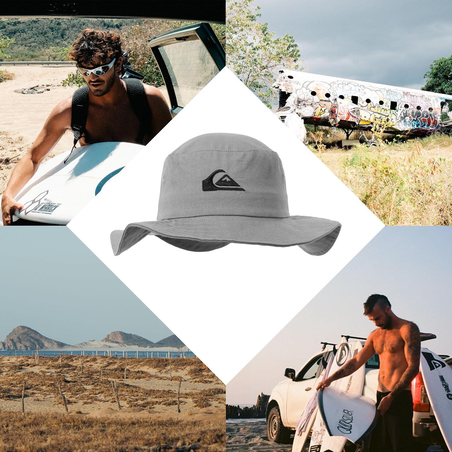 imageQuiksilver Boys Quiksilver Kids Bushmaster Sun Protection Floppy Visor Bucket HatSteeple Gray
