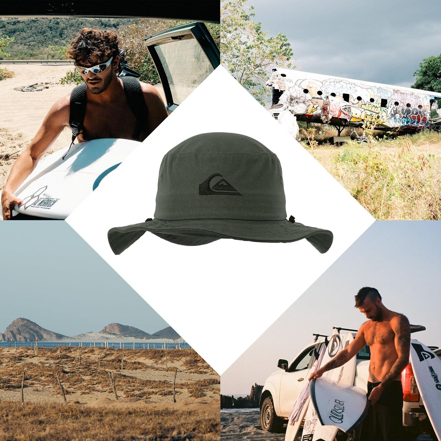 imageQuiksilver Boys Quiksilver Kids Bushmaster Sun Protection Floppy Visor Bucket HatThyme