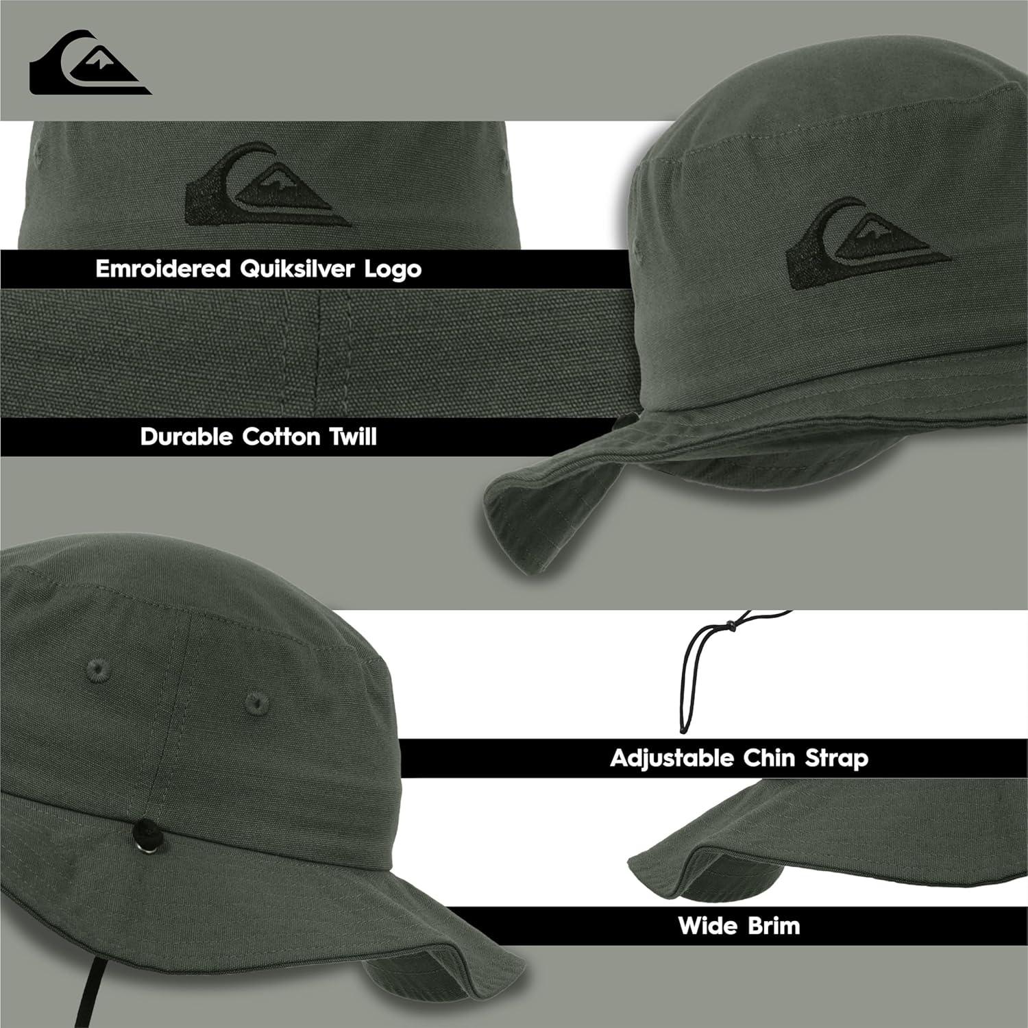 imageQuiksilver Boys Quiksilver Kids Bushmaster Sun Protection Floppy Visor Bucket HatThyme