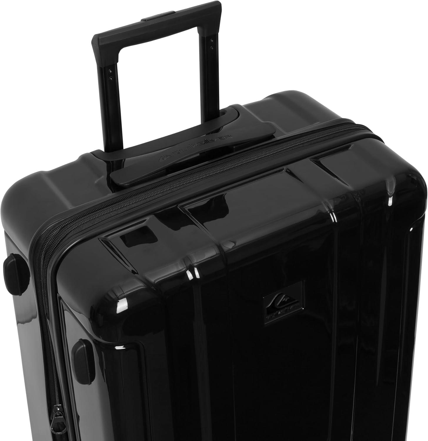 imageQuiksilver Malibu Suitcases PC Hardside Expandable Luggage with Spinner Wheels Large 3Piece Set 202630 ParchmentBlack
