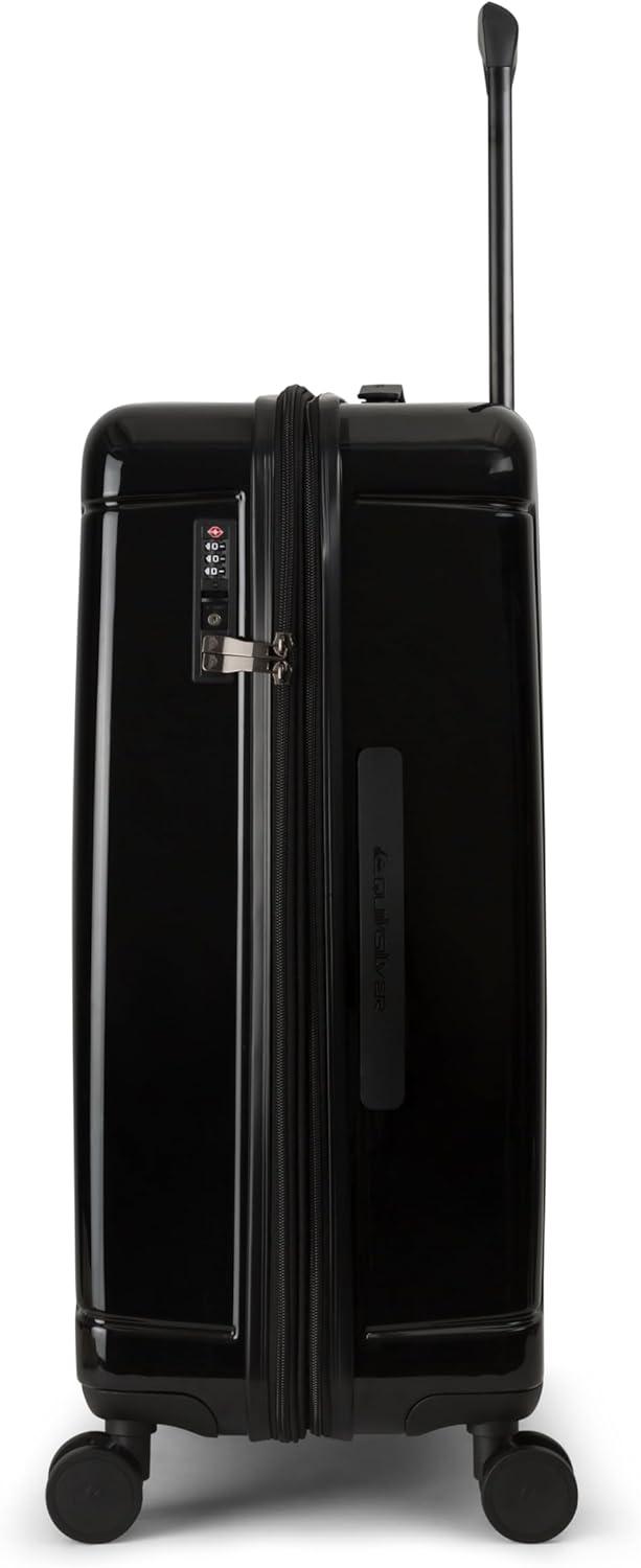 imageQuiksilver Malibu Suitcases PC Hardside Expandable Luggage with Spinner Wheels Large 3Piece Set 202630 ParchmentBlack
