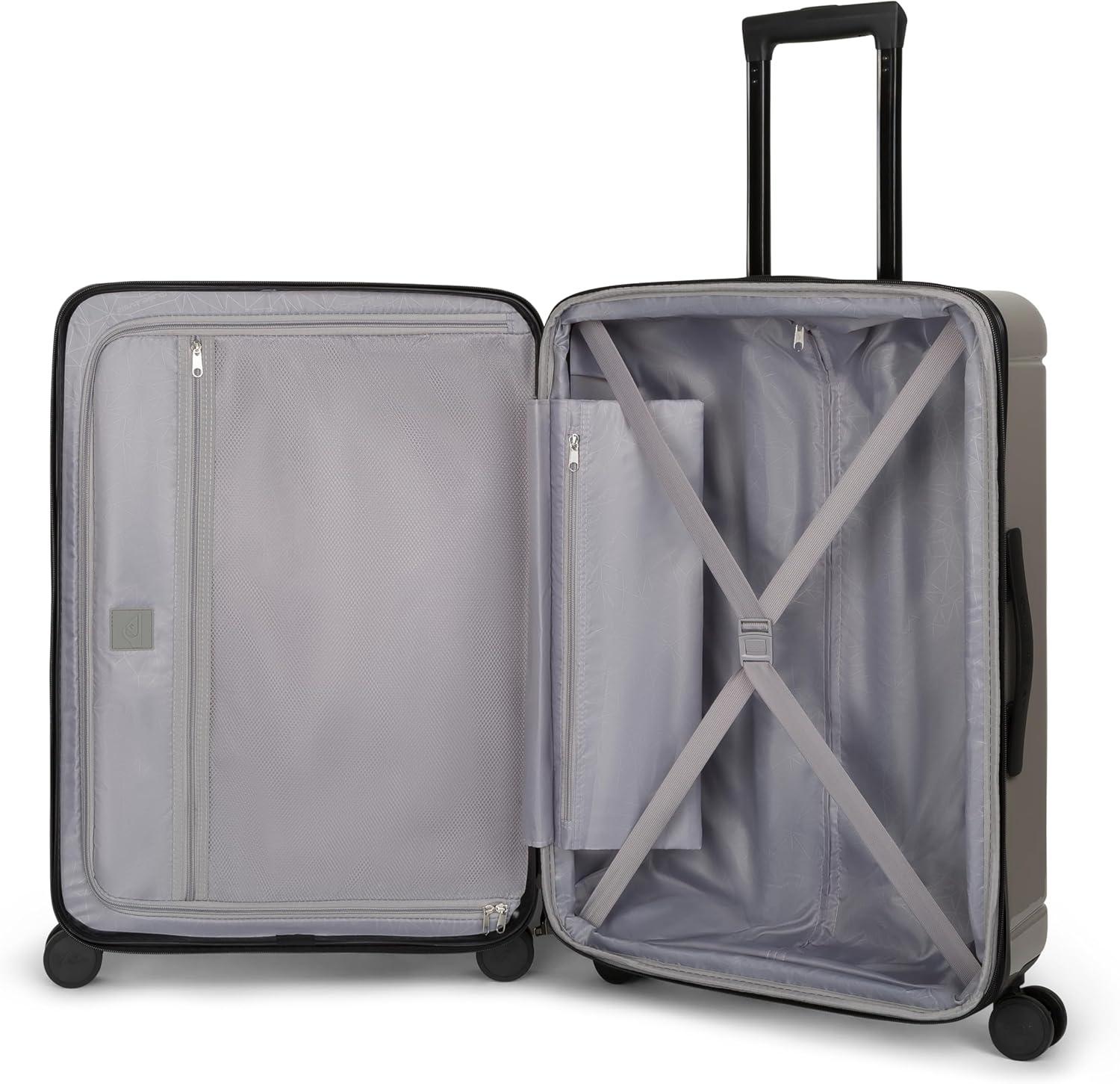imageQuiksilver Malibu Suitcases PC Hardside Expandable Luggage with Spinner Wheels Large 3Piece Set 202630 ParchmentParchment