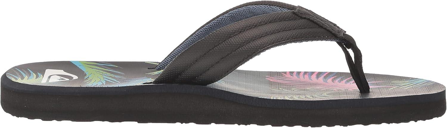 imageQuiksilver Mens Carver Print Sandal FlipFlopBlackBlackBlue