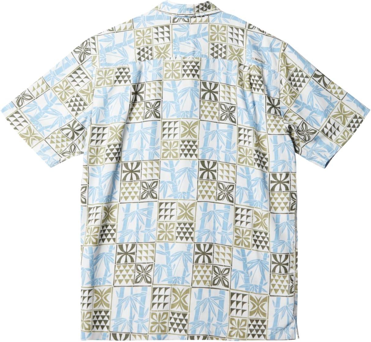 imageQuiksilver Mens Kings Cliff Button Up Woven ShirtTea Checked Flight