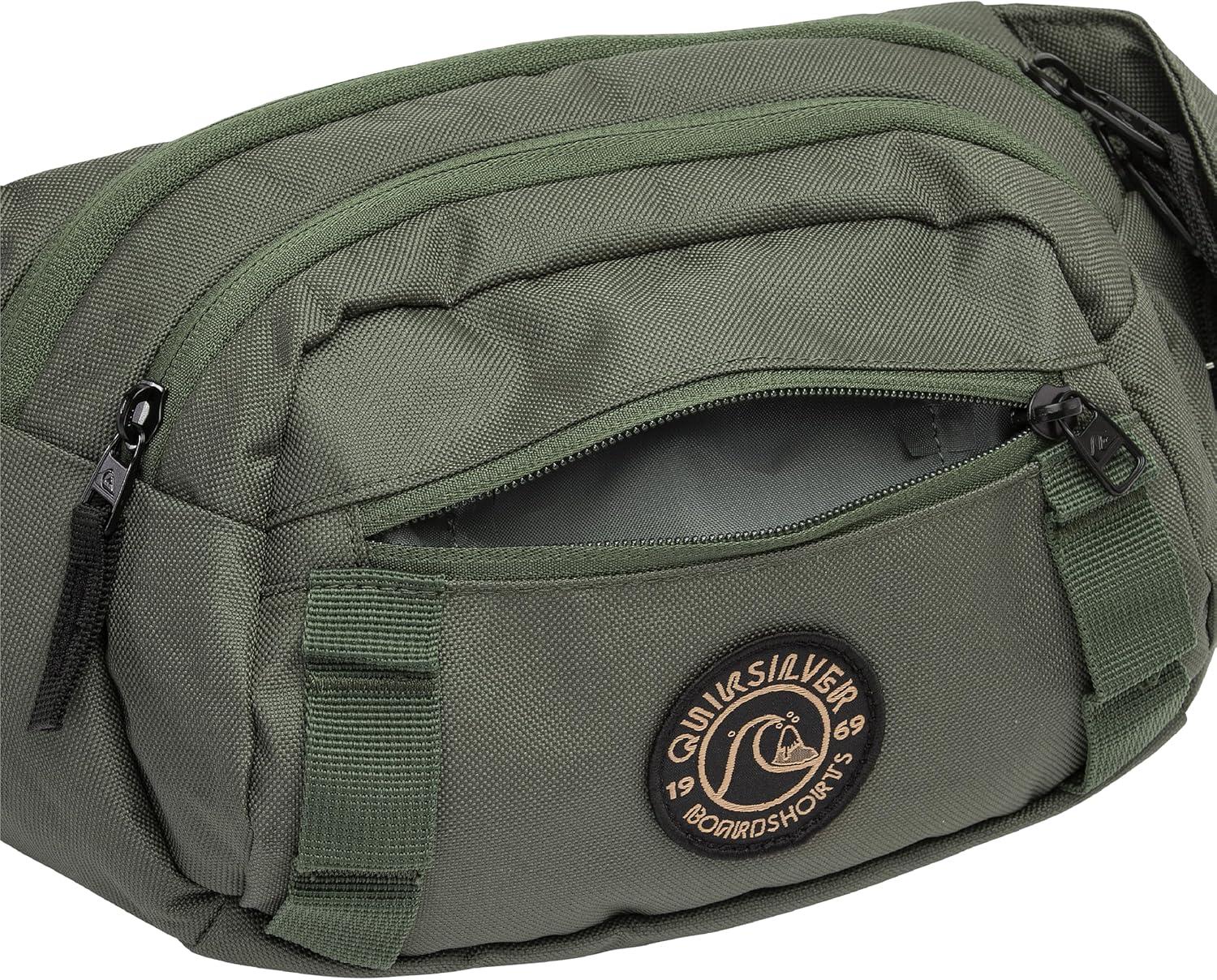 imageQuiksilver Mens Lone Walker Waist Pack Black 1SZGrape Leaf