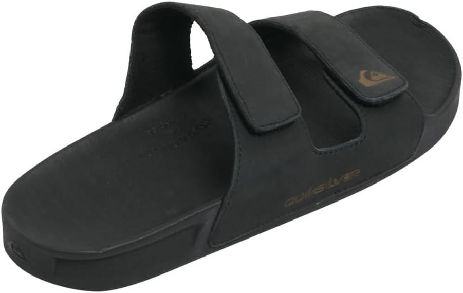 imageQuiksilver Mens Rivi Leather Double Adjust Sandals charcoal 10 Men
