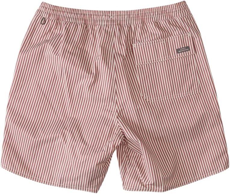 imageQuiksilver Mens Standard Deck Stripe Volley Swim Trunk Bathing SuitBiking Red Deck Stripe