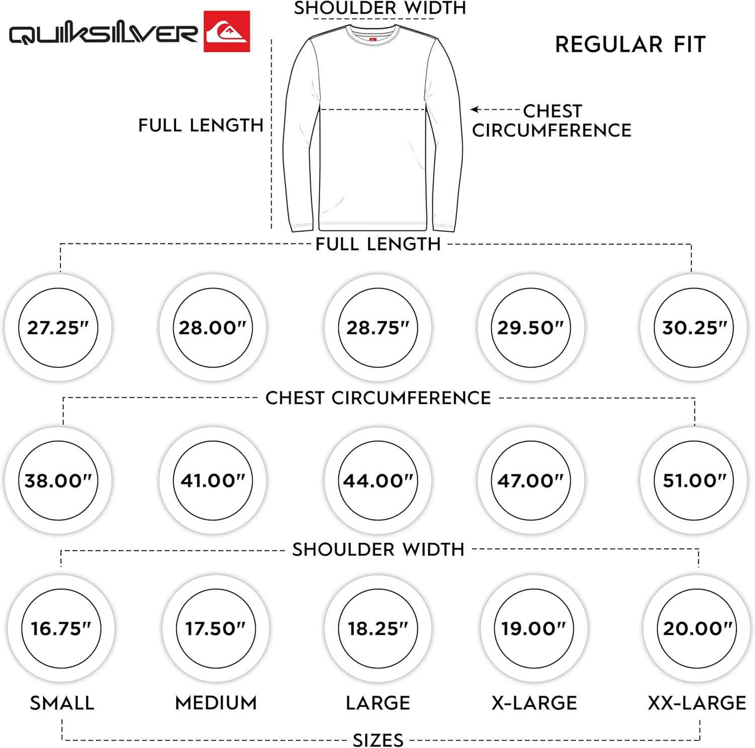 imageQuiksilver Mens Swimwear Regular Fit UPF 50 Long Sleeve Sun Tee Rash Guard Shirt SXXLLaurel Wreath