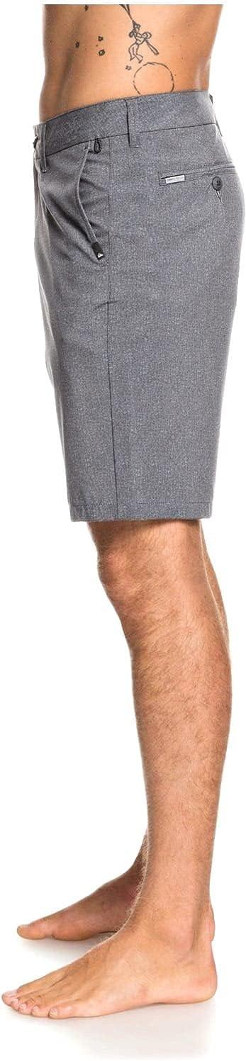 imageQuiksilver Mens Union Amphibian 20 Inch Water Friendly Hybrid Short 2844Black Heather