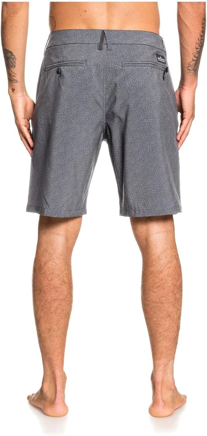 imageQuiksilver Mens Union Amphibian 20 Inch Water Friendly Hybrid Short 2844Black Heather