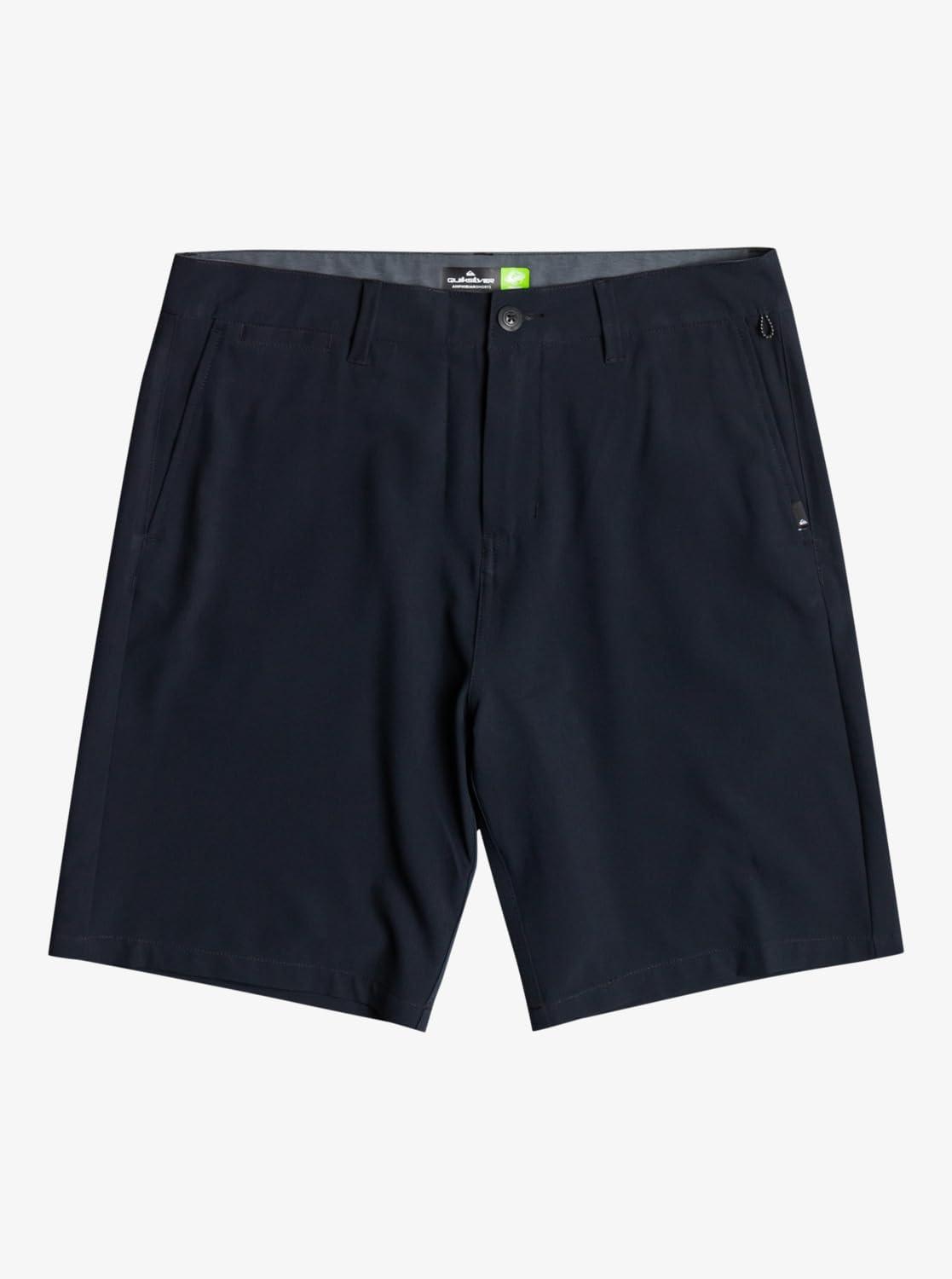 imageQuiksilver Mens Union Amphibian 20 Inch Water Friendly Hybrid Short 2844Black Ocean
