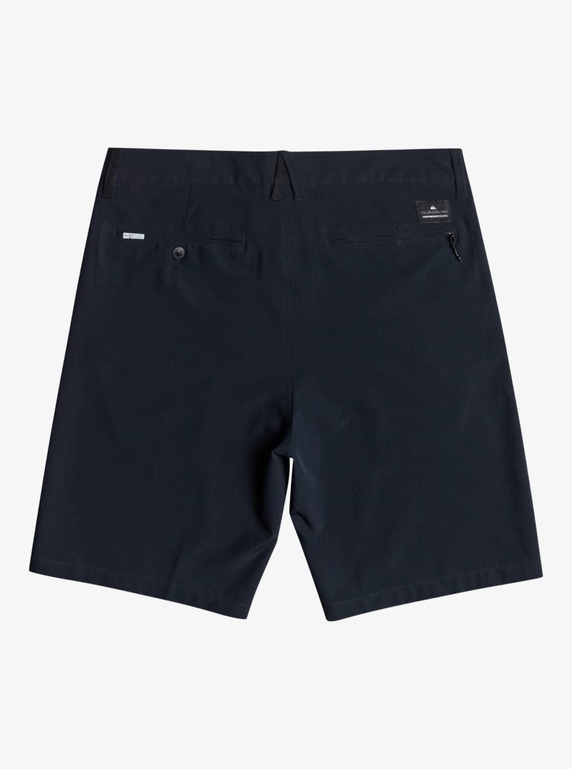 imageQuiksilver Mens Union Amphibian 20 Inch Water Friendly Hybrid Short 2844Black Ocean