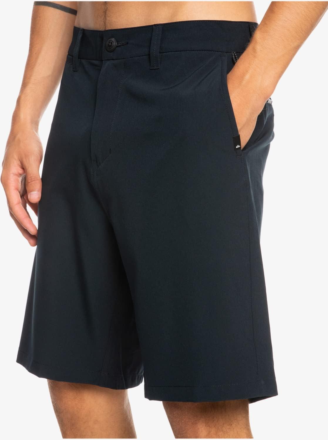 imageQuiksilver Mens Union Amphibian 20 Inch Water Friendly Hybrid Short 2844Black Ocean
