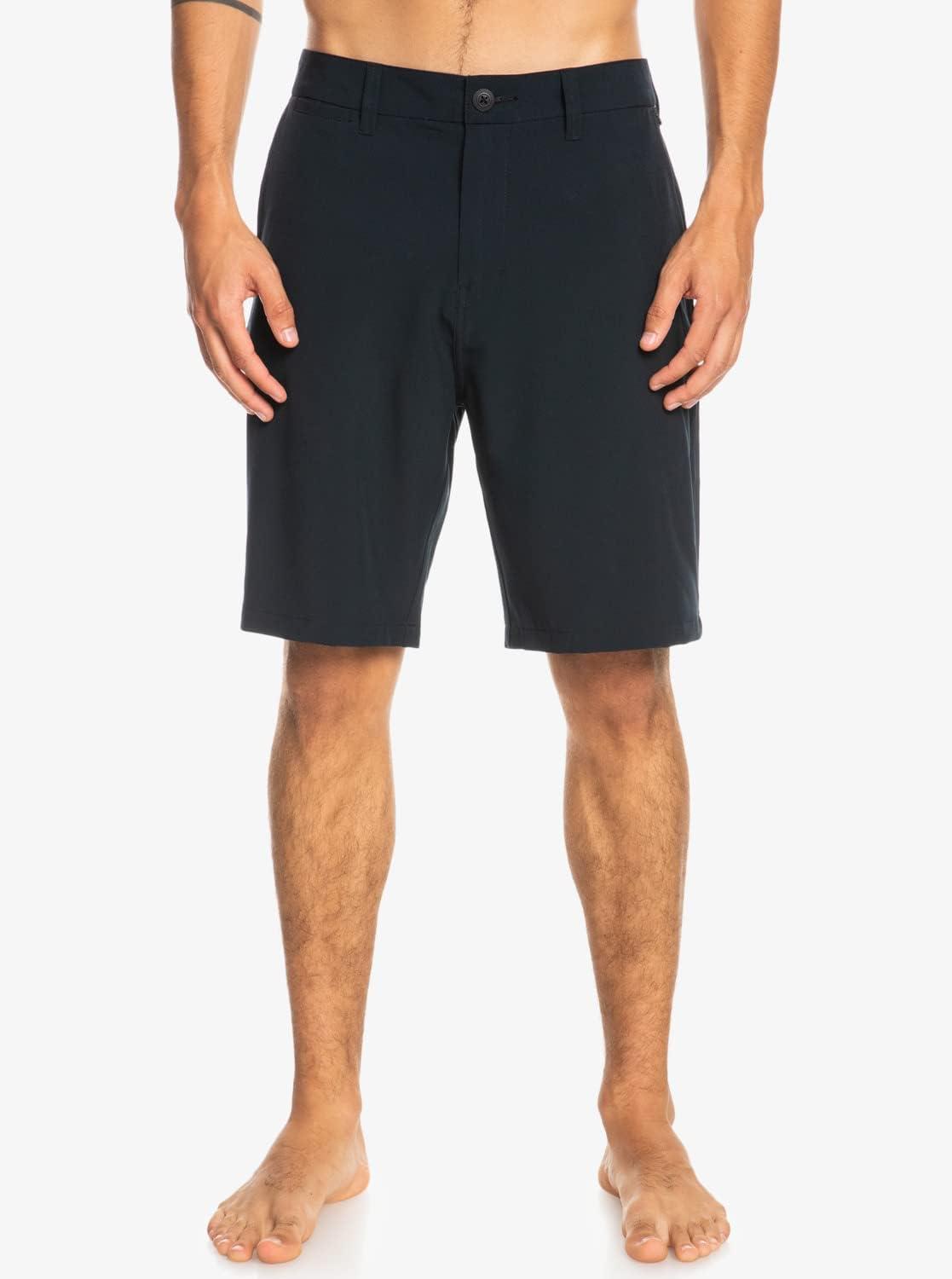 imageQuiksilver Mens Union Amphibian 20 Inch Water Friendly Hybrid Short 2844Black Ocean