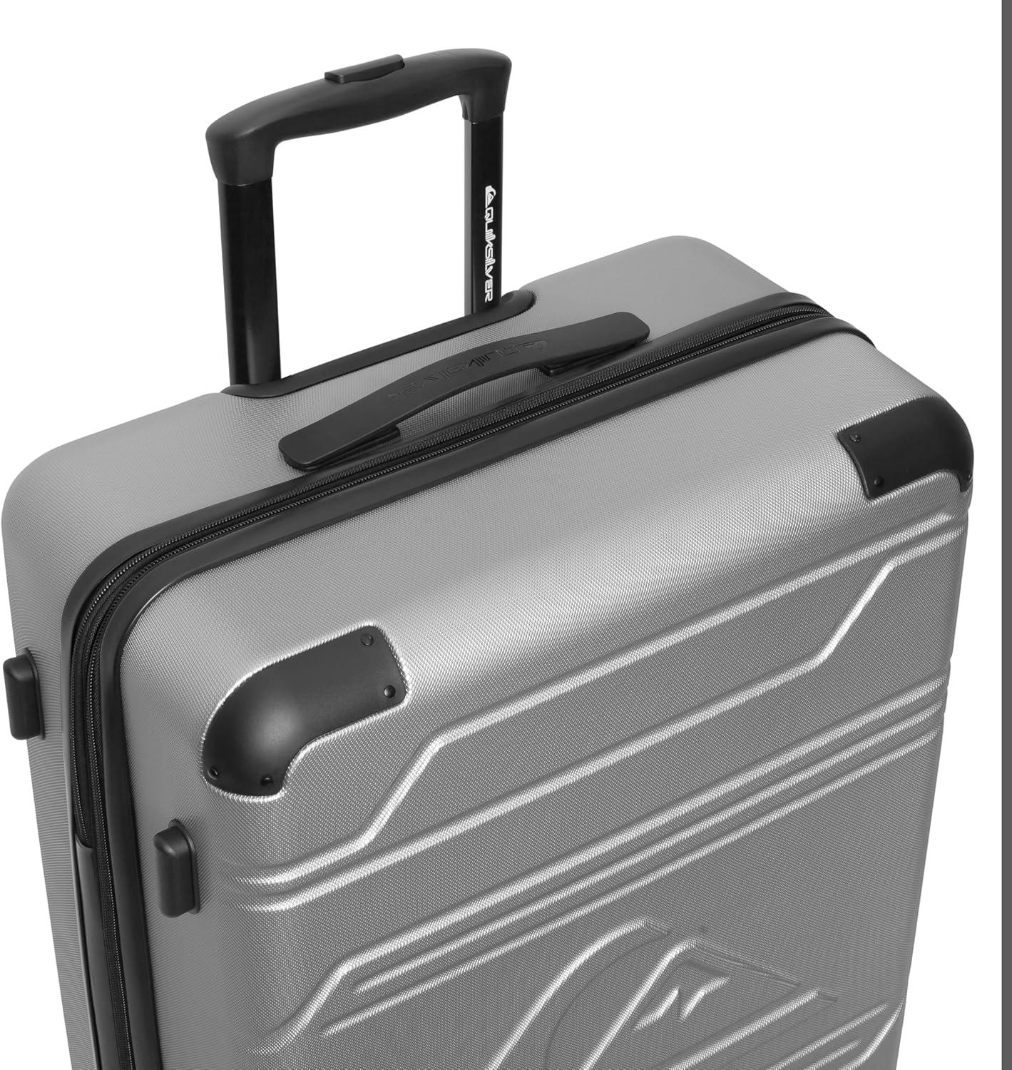 imageQuiksilver Rincon Suitcases Hardside Luggage with Spinner Wheels Large 3Piece Set 202630 BlackMetallic Silver