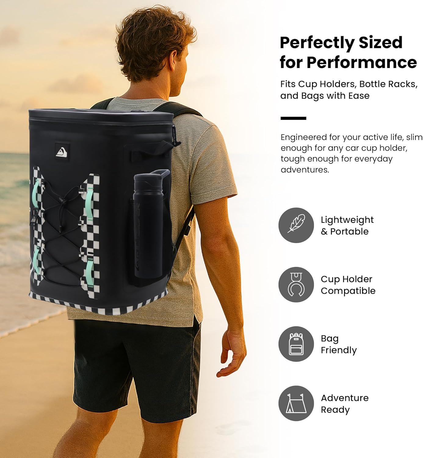 imageQuiksilver Venice 24 oz Insulated Water Bottle With Lock ampamp OnePush Straw Lid Stainless Steel Double Wall Vacuum Leakproof Tumblers for Sports Travel GymBlack