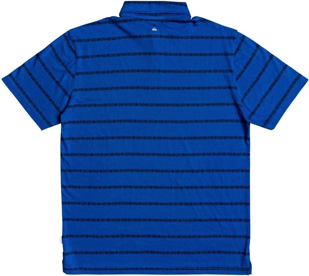 imageQuiksilver Waterman Mens Free CAST Polo Knit Classic Blue Reelback Striper L