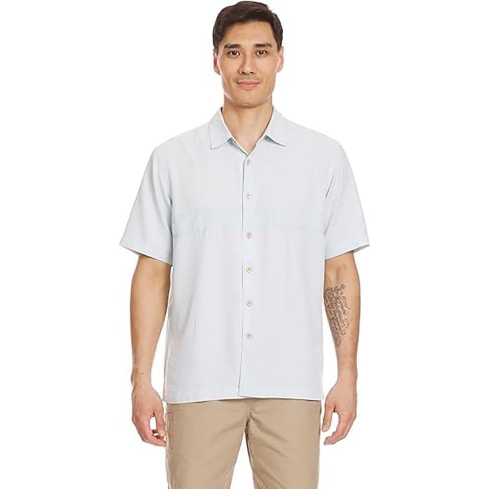 imageQuiksilver Mens Tahiti Palms Shirt Color Cool Blue Size Large