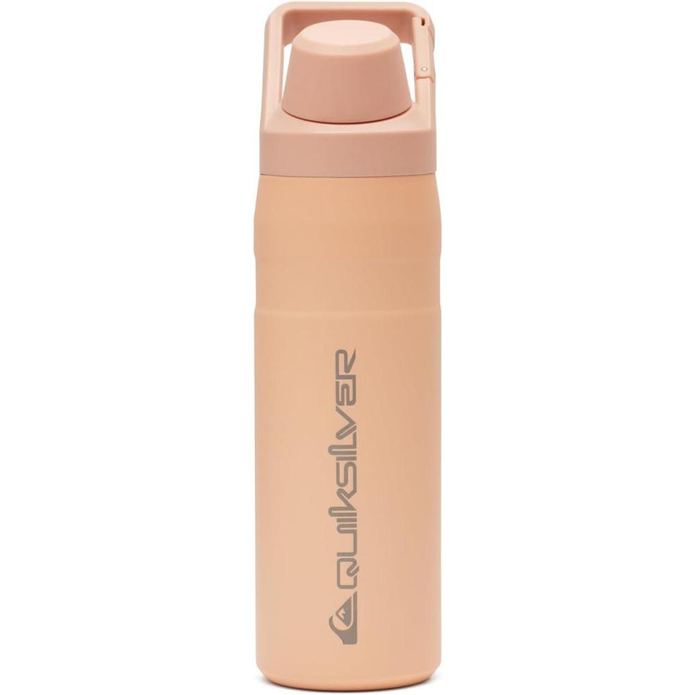 imageQuiksilver 24oz Stainless Steel Water Bottle Wide Mouth Insulated Tumbler with Carabiner Hook 188 Steel 24hr Cold BPA Free Reusable Bottle for Men Women Elmwood 24ozPeach Parfait