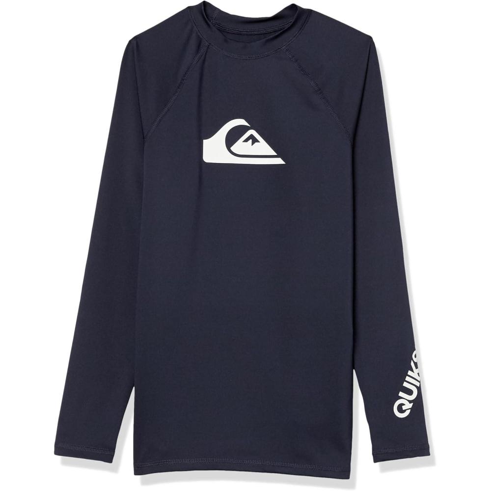 imageQuiksilver Boys All Time Long Sleeve Boy Rashguard Surf ShirtNavy Blazer at