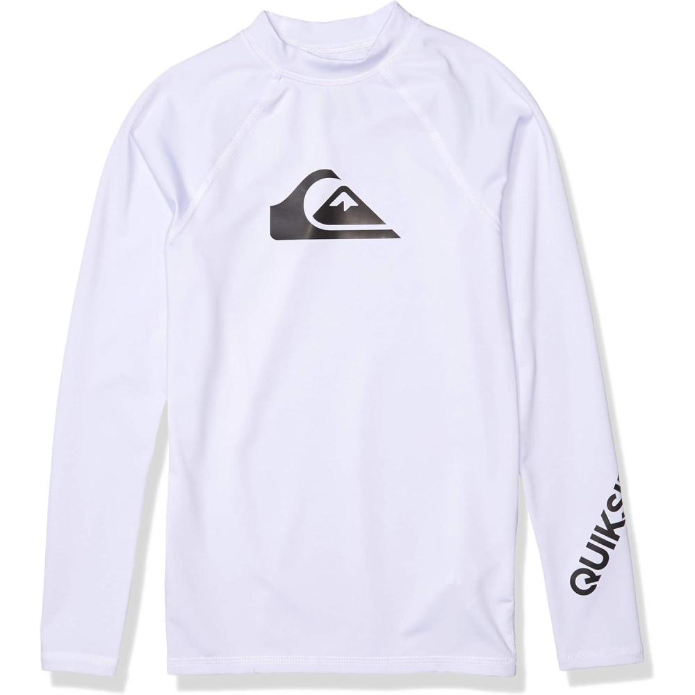 imageQuiksilver Boys All Time Long Sleeve Boy Rashguard Surf ShirtWhite
