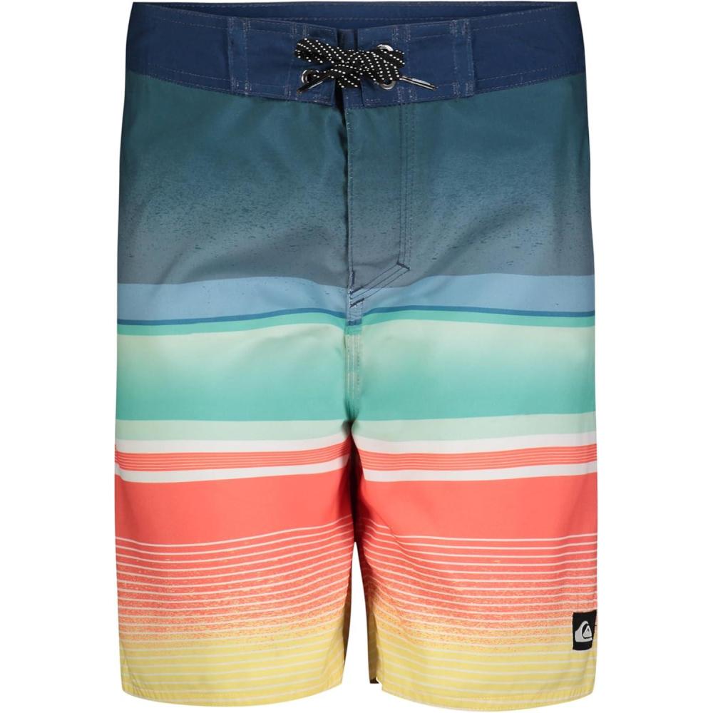 imageQuiksilver Boys Boardshorts with UPF 50 Sun Protection Quick Dry Swim ShortsNavy Stripe