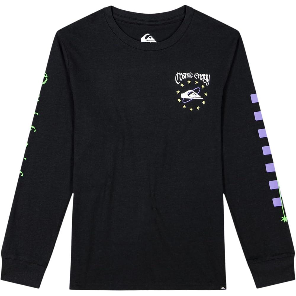 imageQuiksilver Boys Long Sleeve Logo Graphic TShirtBlack Cosmic