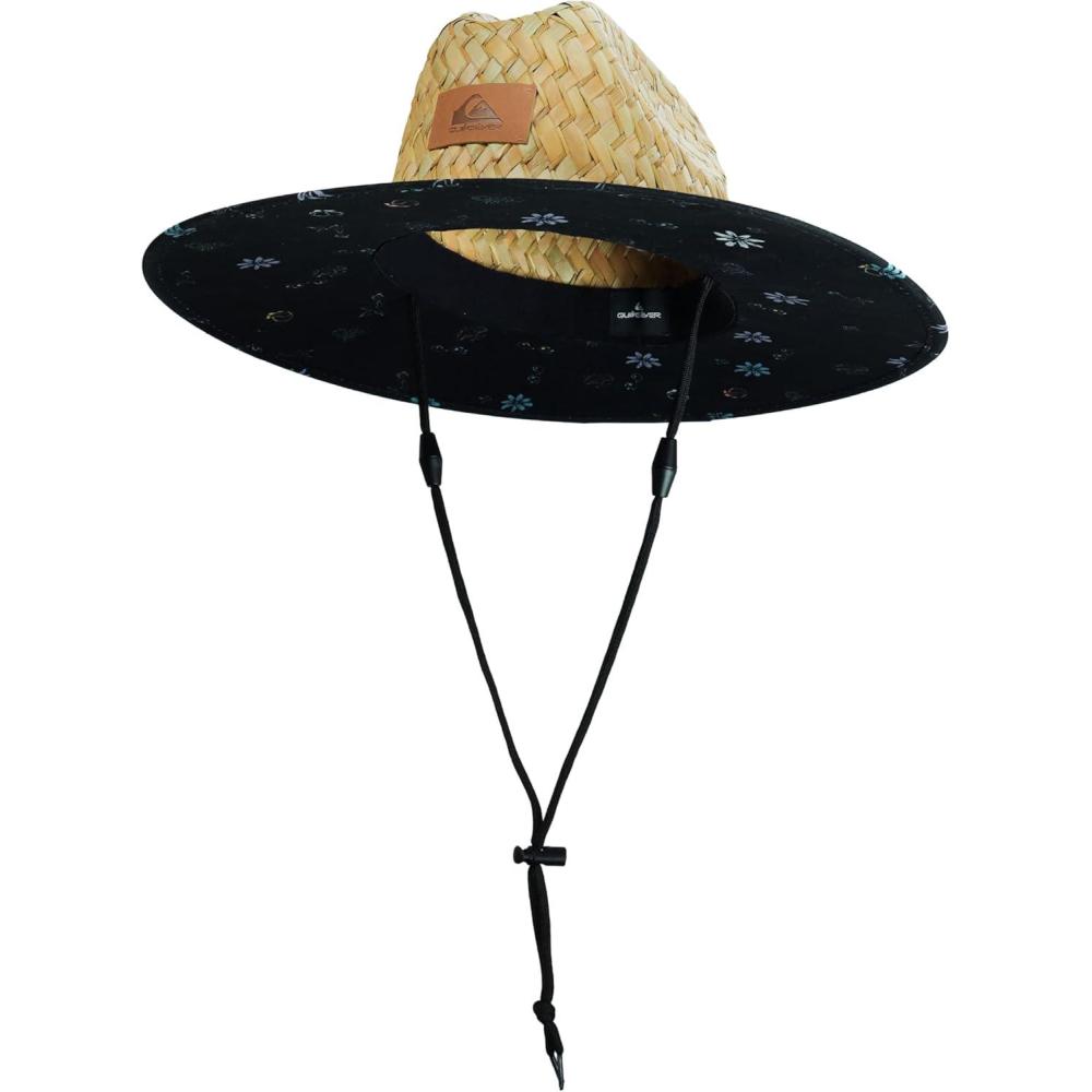 imageQuiksilver Boys Pierside Print Straw Sun HatBlack Drake Mix Print