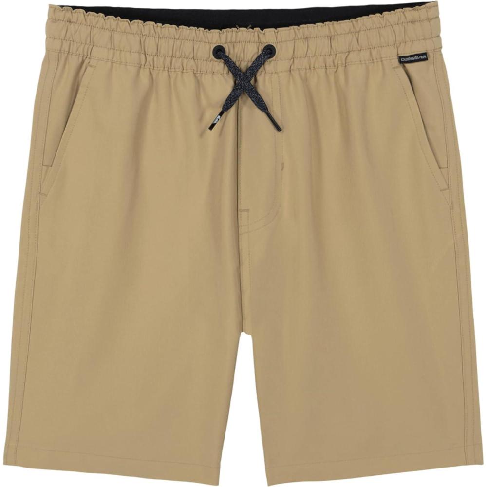 imageQuiksilver Boys Pullon Amphibian Hybrid Shorts Comfort Stretch Fabric Water FriendlyKhaki Taxer