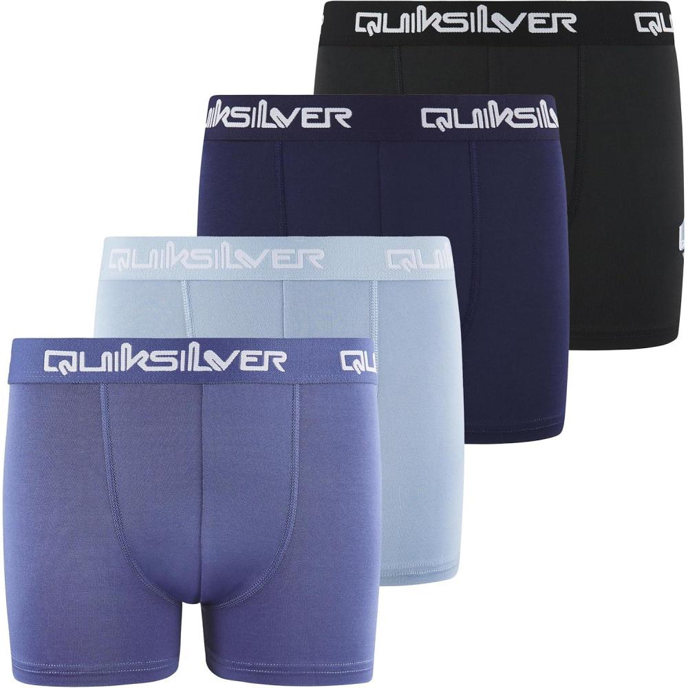imageQuiksilver Boys Underwear 4 Pack Boxer Briefs for Boys 618 Durable Stretch Breathable Moisture WickingBlue