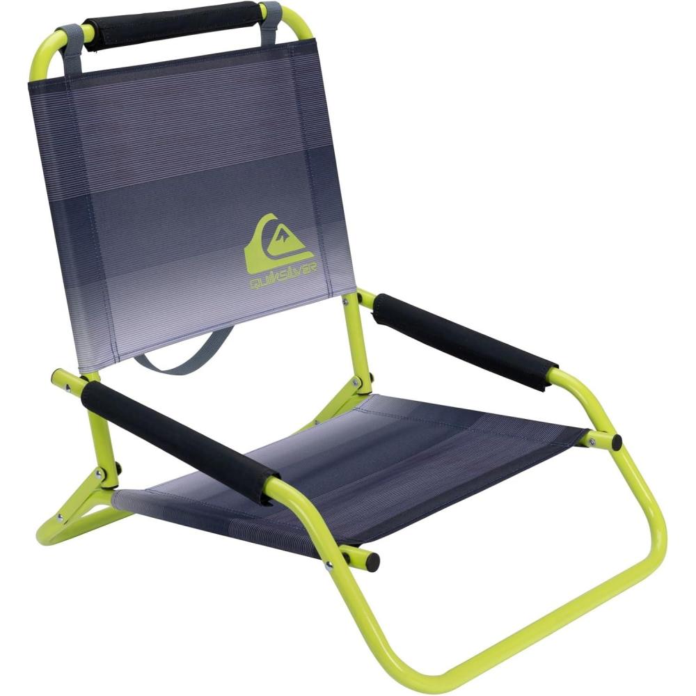imageQuiksilver Low Beach Chair Lightweight Folding Chair Portable and Durable Chairs for Beach Patio Camping Chair or Sporting Events with Carry StrapCharcoalGreen
