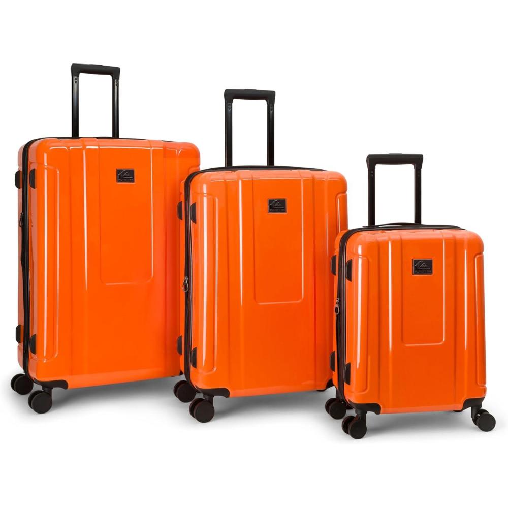 imageQuiksilver Malibu Suitcases PC Hardside Expandable Luggage with Spinner Wheels Large 3Piece Set 202630 ParchmentOrange
