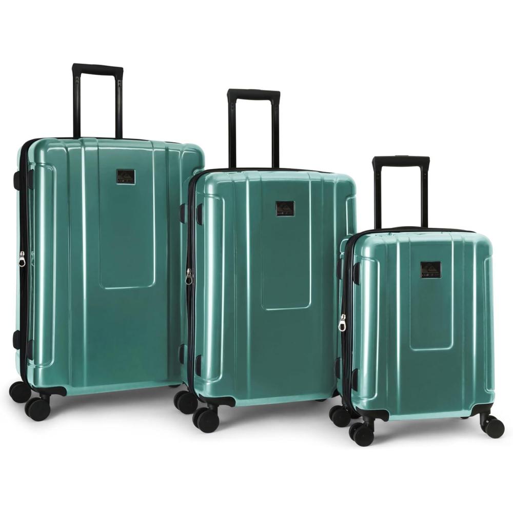 imageQuiksilver Malibu Suitcases PC Hardside Expandable Luggage with Spinner Wheels Large 3Piece Set 202630 ParchmentSeafoam