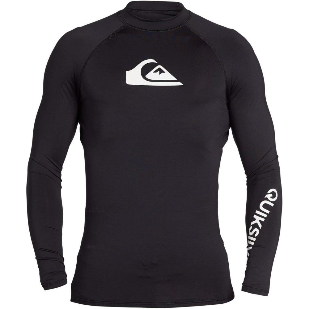 imageQuiksilver Mens All Time Long Sleeve UPF 50 RashguardBlack