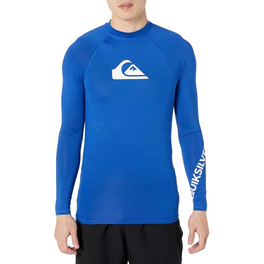 imageQuiksilver Mens All Time Long Sleeve UPF 50 RashguardElectric Royal