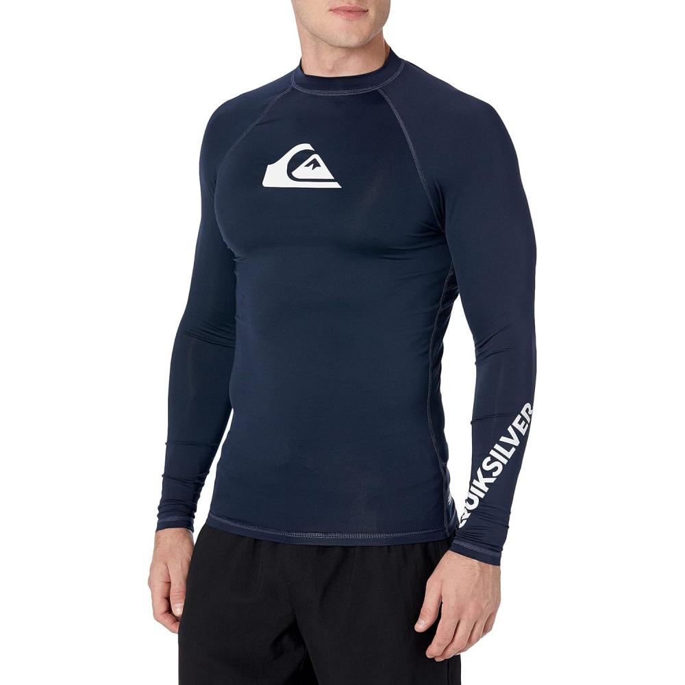 imageQuiksilver Mens All Time Long Sleeve UPF 50 RashguardNavy Blazer