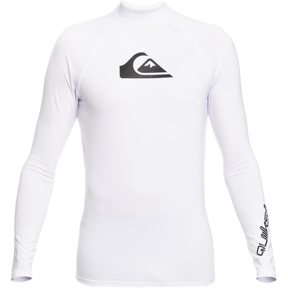 imageQuiksilver Mens All Time Long Sleeve UPF 50 RashguardSnorkel Blue Heather