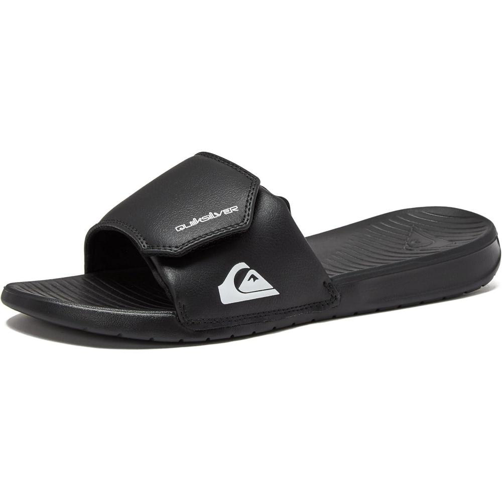 imageQuiksilver Mens Bright Coast Adjust Slide Sandal Flip FlopBlackWhiteBlack