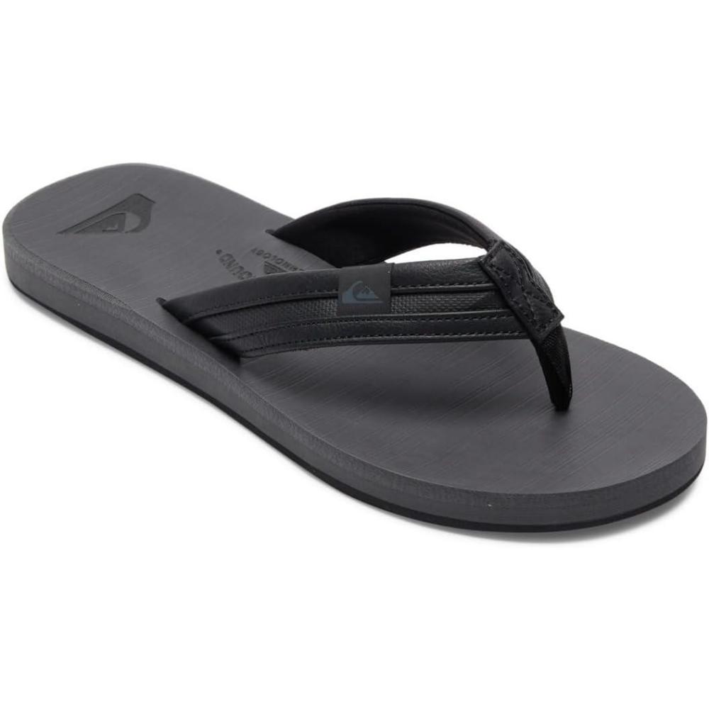 imageQuiksilver Mens Carver Nubuck ThreePoint SandalBlack Grey Black